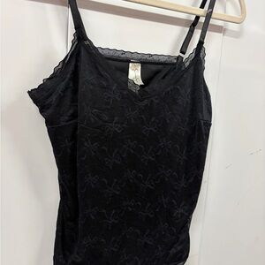 Jessica London Black Camisole with Lace Detail